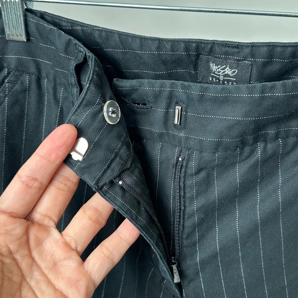 STYLISH VTG 1990S MOSSIMO BLACK PINSTRIPE PANTS DRESS PANTS TROUSERS SIZE-8 - Picture 6 of 9